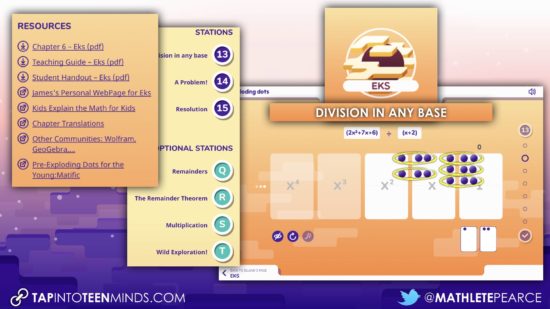 Global Math Week - Exploding Dots Island Summary - Island 6 Eks - Division in Any Base