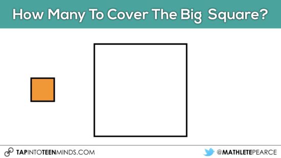 Cover It Up! K-4 Task 15 - How many really small squares to cover the big square