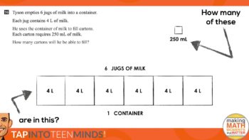 Jugs Of Milk 3 Act Math Task | Standardized Test Question Turned Curious